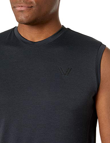 Peak Velocity - Camiseta Vxe sin mangas de secado rápido para hombre, distintos cortes, Negro Heather, US S (EU S)
