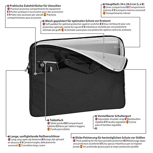 'Pedea SET002 – 66063020 "Fashion ordenador para portátil, 33,78 cm (13,3), color negro