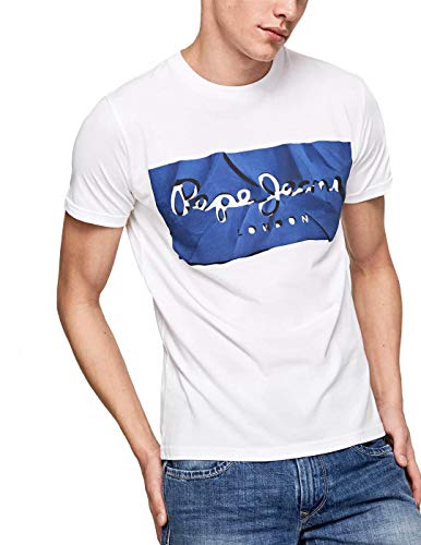 Pepe Jeans RAURY Camiseta, Azul (Blue 551), Medium para Hombre