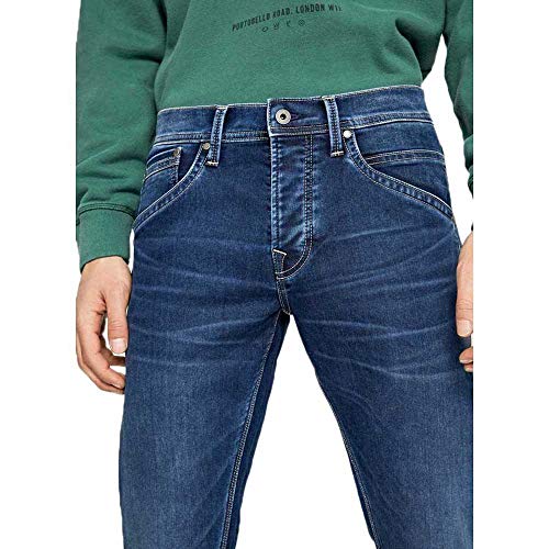 Pepe Jeans Track-Regular fit Short, Azul, W28 para Hombre