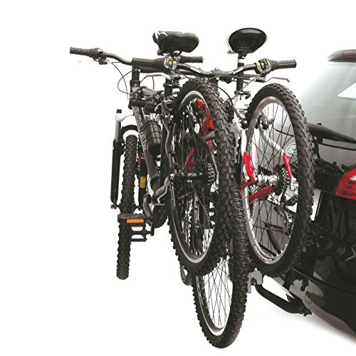 Peruzzo Arezzo - Transportín trasero para 3 bicicletas, color plata y negro