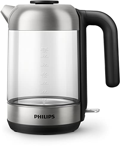 Philips Domestic Appliances HD9339/80 Cocina, 1.7 litros, Acero Inoxidable, Negro y Plateado