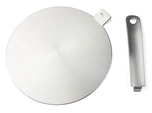 Placa de anillo de difusor de calor de placa de inducción, placa de adaptador de inducción con mango separable (24 cm)