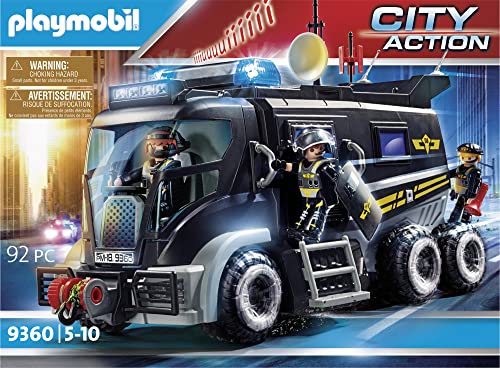 PLAYMOBIL City Action 9360 Vehículo con luz LED y módulo de sonido, A partir de 5 años