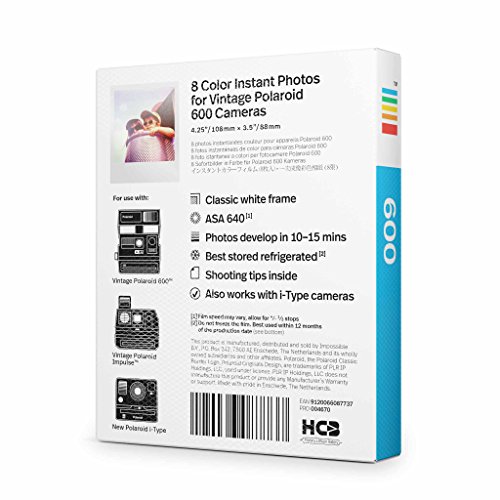 Polaroid Originals - 4670 - Película Color para 600 - Marco Clásico Blanco