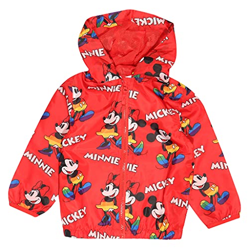 Popgear Disney Mickey & Minnie AOP Baby Girls Rain Mac Red Camiseta, Rosso, 9 Mes Bebé-Niñas