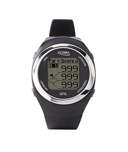 Posma GT2 Reloj de Entrenamiento de Golf con GPS y telémetro, Campos de golf preinstalados sin necesidad de descargas previas ni suscripciones, Negro