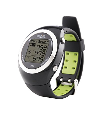 Posma GT2 Reloj de Entrenamiento de Golf con GPS y telémetro, Campos de golf preinstalados sin necesidad de descargas previas ni suscripciones, Negro