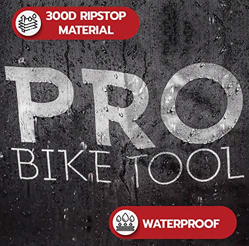 Pro Bike Cover para almacenamiento de bicicletas al aire libre – Material resistente Ripstop, impermeable y anti-UV (viaje – grande para 1 bicicleta)