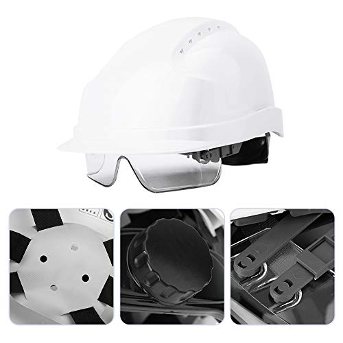 【𝐏𝐫𝐨𝐦𝐨𝐜𝐢ó𝐧 𝐝𝐞 𝐒𝐞𝐦𝐚𝐧𝐚 𝐒𝐚𝐧𝐭𝐚】Casco de Seguridad, Casco Protector Defender Gafas de Seguridad integradas Casco Seguridad Anti-UV para el Trabajo, el hogar y protección General de Som