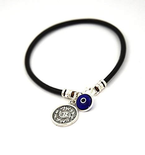 Protección Salomón rey Salomón Legend amuletos con cierre adhesivo y azul diseño de ojo para pulsera para hombre