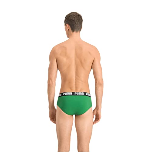 PUMA Basic Men's Briefs (2 Pack) Ropa Interior, Verde, M (Pack de 2) para Hombre