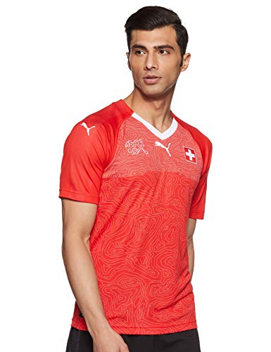 PUMA Camiseta de la Selección de Suiza, Hombre, Rojo, L