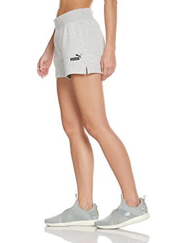 PUMA ESS 4` Sweat Shorts TR Pantalones Cortos, Mujer, Light Gray Heather, XL
