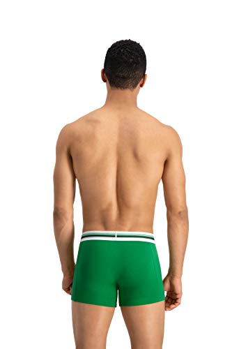 Puma Placed Logo - Pack de 2 bóxers para hombre, color verde/gris, talla XL