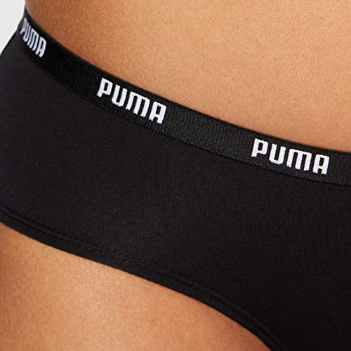 PUMA Women's Hipster (5 Unidades) Panties, Blanco/Negro, M (Pack de 5) para Mujer