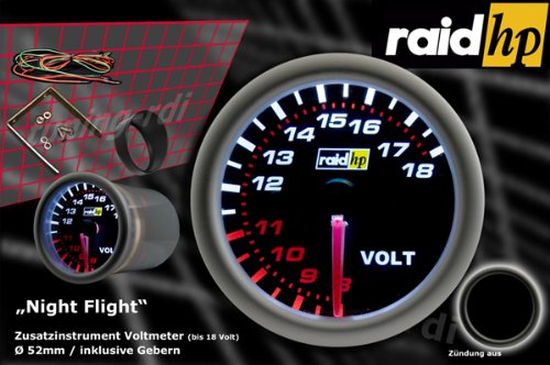 Raid hp 660245 Night Flight - Voltímetro