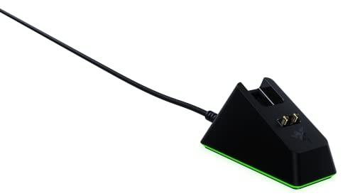 Razer Estación de carga ratón Chroma con iluminación RGB para DeathAdder V2 Pro, Viper Ultimate, Basilisk Ultimate, Naga Pro, estación de carga magnética para mouse, antideslizante, Negro