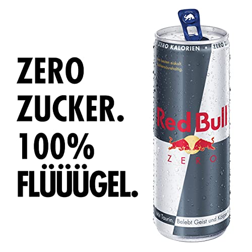 Red Bull Zero, Bebida energética, Sin Azúcar - 24 latas de 250 ml (Total 6000 ml)