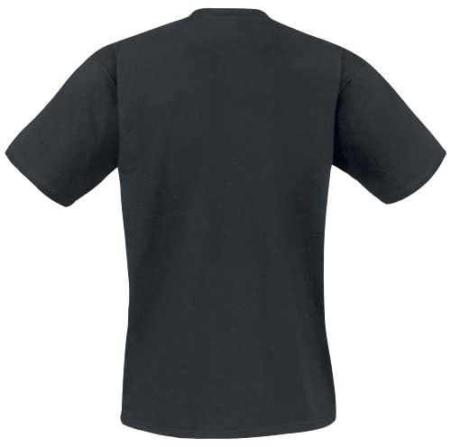 Red Hot Chili Peppers Stencil Black Hombre Camiseta Negro M, 100% algodón, Regular