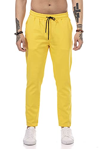 Redbridge Pantalón para Hombre Joggers Chino-Pants Básicos Amarillo M