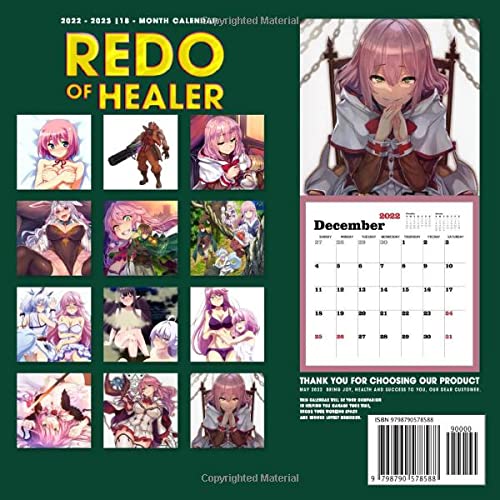 Redo Of Healer 2022 Calendar: Anime-Manga OFFICIAL calendar 2022 -Redo Of Healer Weekly & Monthly Planner with Notes Section for Alls Redo Of Healer ... 17"x11" - Kalendar calendario calendrier.24