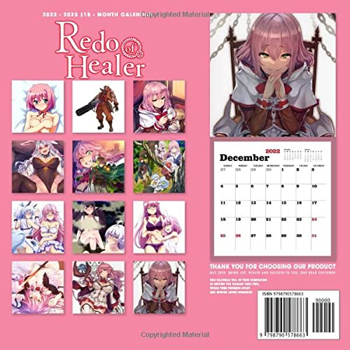 Redo Of Healer 2022 Calendar: Anime-Manga OFFICIAL calendar 2022 -Redo Of Healer Weekly & Monthly Planner with Notes Section for Alls Redo Of Healer ... 17"x11" - Kalendar calendario calendrier.35