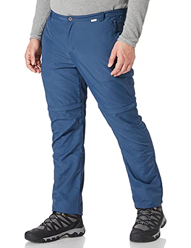 Regatta Leesville II Zip-Off Pantalón de Senderismo, Hombre, Azul (Dark Denim), 44