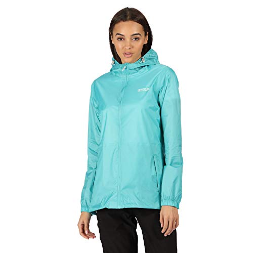 Regatta Pack-it III Chaqueta con Capucha Impermeable, Transpirable, Sin Forro Y Ligera Jackets Waterproof Shell, Mujer, Turquoise, 16