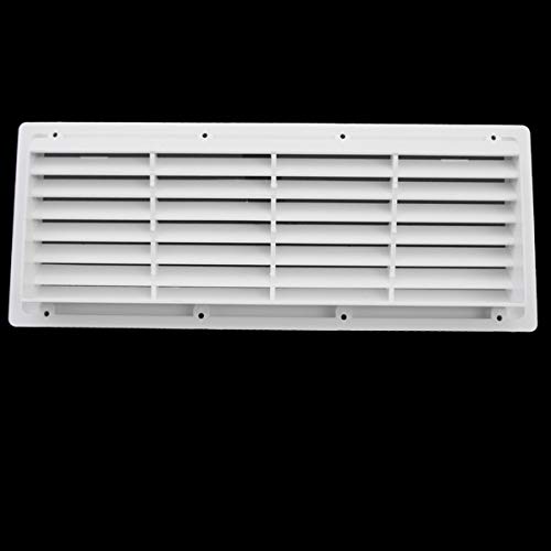 Rejilla de ventilación para frigorífico, caravana, barco, plástico, color blanco, 374 x 148 mm