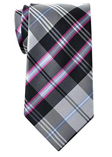Retreez Elegante tela escocesa a cuadros tejido microfibra 3.15 pulgadas corbata de los hombres