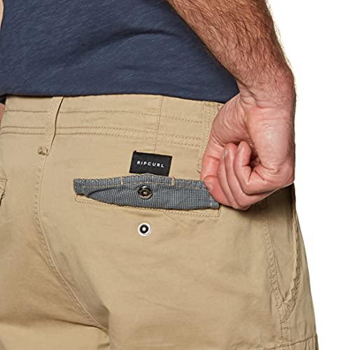 Rip Curl Trail Cargo - Pantalones cortos para hombre, caqui, 91 cm
