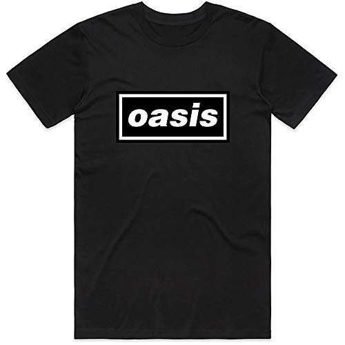 Rock Off Oasis Decca Logo Black Oficial Camiseta para Hombre (X-Large)