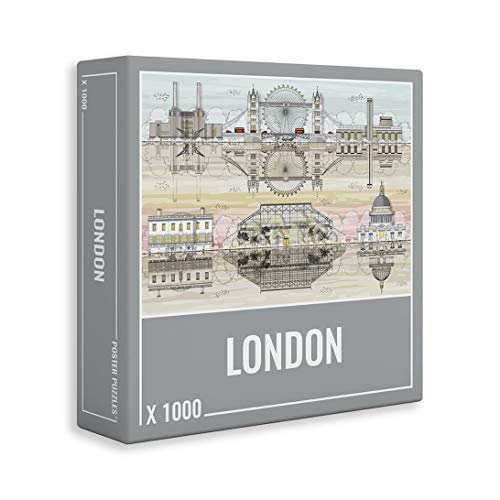 Rompecabezas Cloudberries London - Rompecabezas London Premium de 1000 Piezas para Adultos. ¡Incluye el Puente de la Torre y Otros Lugares emblemáticos de Londres!