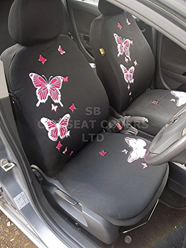 Rossini - Juego de fundas de asiento de coche para Nissan Qashqai, diseño de mariposas, color rosa