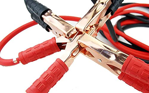RusticHome Cable de Arranque para Batería De Coche 1000AMP/Batería Pinzas Coche/Puente para Arranque De Coche Longitud 2Metros 30mm² para 12V y 24V (Bolsa Incluida)