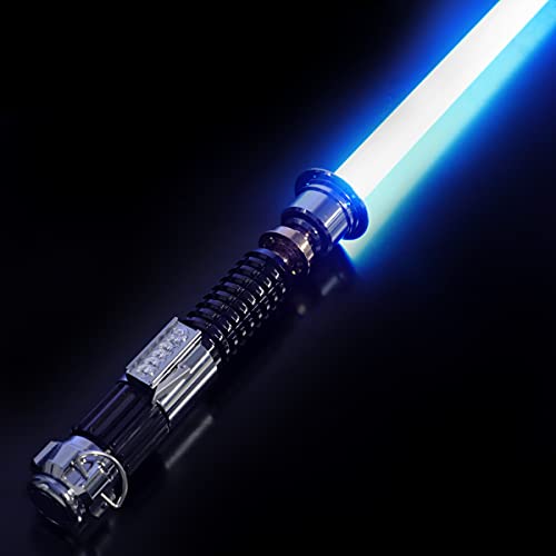 SABER KING Espada láser Obi Wan Kenobi | Lightsaber Force FX | Espada láser Fuerza FX | Espada luminosa doble FX | Espada láser FX | Espada FX | NO043 (Base LIT RGB)