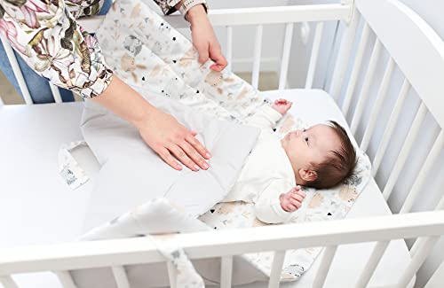 Saco de Dormir para bebé - Manta de niño pequeño de Dormir, Todo el año, Saco Reversible para Envolver Algodón con Búhos – Algodón Gris
