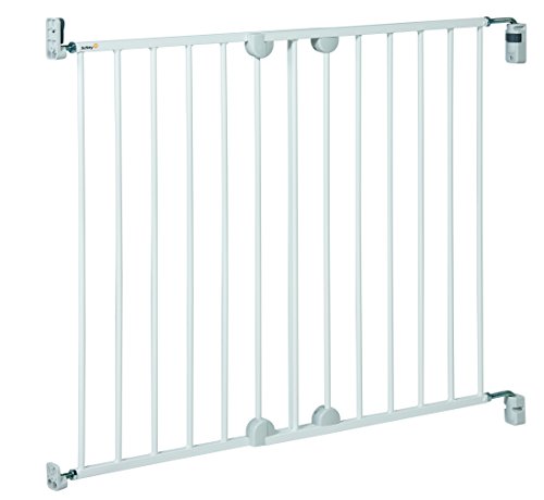 Safety 1st Wall Fix Extending Barrera de seguridad extensible de 62 cm hasta 102 cm, barrera niños escaleras y puertas, metal, color blanco