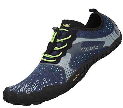 SAGUARO Barefoot Zapatos de Trail Running Hombre Mujer Minimalistas Escarpines Zapatillas de Deportes Acuáticos Secado Rápido para Exterior Interior, Azul 47