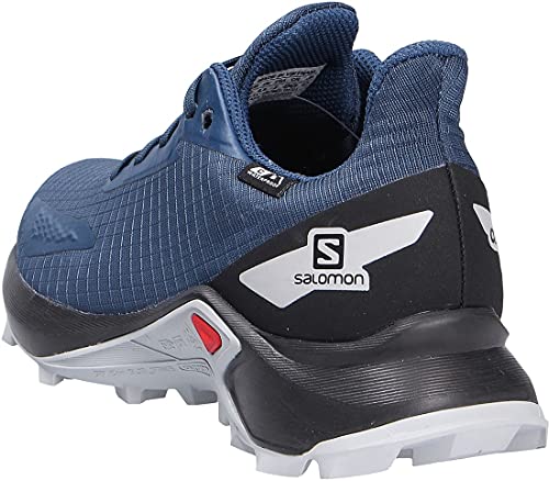 Salomon Alphacross Blast Climasalomon Waterproof (impermeable) unisex-niños Zapatos de trail running, Azul (Dark Denim/Black/Pearl Blue), 31 EU