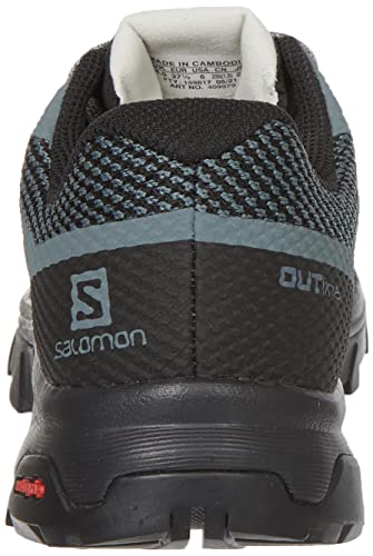 Salomon Outline Gore-Tex (impermeable) Mujer Zapatos de trekking, Gris (Stormy Weather/Black/Lunar Rock), 44 EU