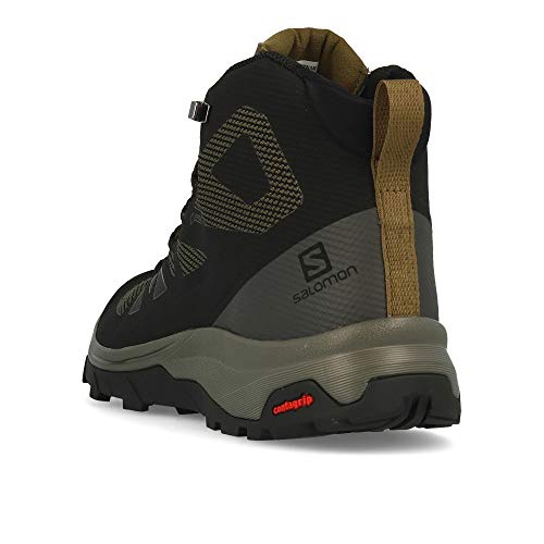 Salomon Outline Mid Gore-Tex (impermeable) Hombre Zapatos de trekking, Negro (Black/Beluga/Capers), 45 ⅓ EU