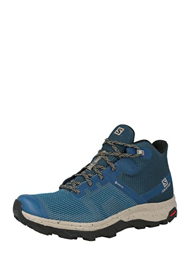 Salomon Outline Prism Mid Gore-Tex (impermeable) Hombre Zapatos de trekking, Azul (Legion Blue/Vintage Kaki/Safari), 42 ⅔ EU