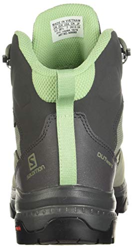 Salomon Outward GTX Zapatillas Impermeables De Senderismo Trekking Mujer, Verde claro/Gris (Shadow/Magnet/Spruce Stone), 42 2/3 EU