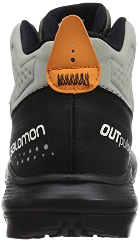SALOMON Shoes OUTpulse Mid GTX, Zapatillas Deportivas Hombre, Wrought Iron/Black/Vibrant Orange, 44 EU