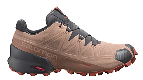SALOMON Shoes Speedcross 5, Zapatillas de Senderismo Mujer, Sirocco/Mocha Mousse/Mecca Orange, 39 1/3 EU