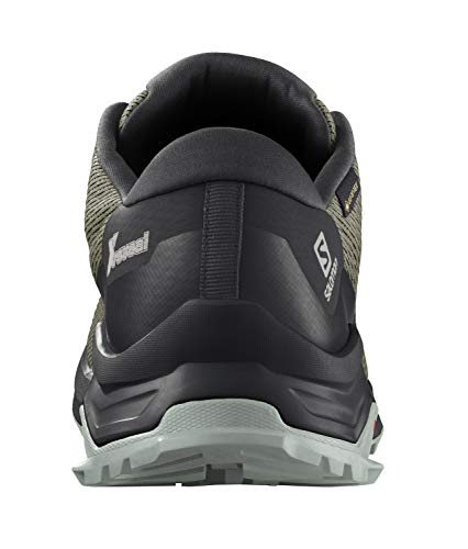 Salomon X Reveal Gore-Tex (impermeable) Hombre Zapatos de trekking, Verde (Deep Lichen Green/Black/Aqua Gray), 40 ⅔ EU
