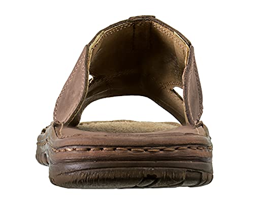 Sandalias de cuero para hombre Suela antideslizante Zuecos con Punta Abierta s1 (42 EU, Beige)