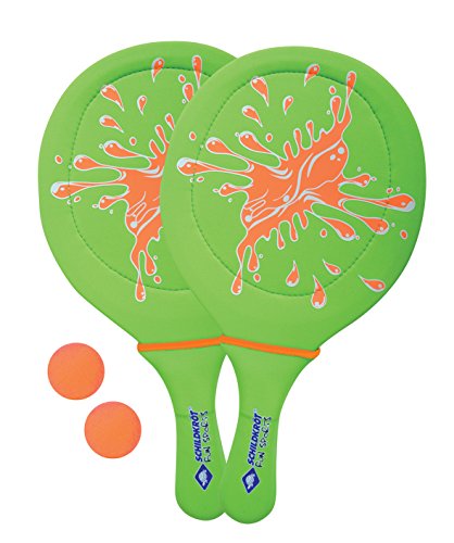 Schildkröt Funsports Juego de Tenis de Playa de Neopreno, 2 Raquetas, 2 Pelotas, en un Bolsillo de Malla, Verde, 970219